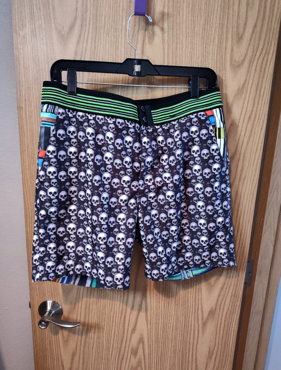Robert Graham Other - Men's Black Skull Print Swim Trunks Robert Graham